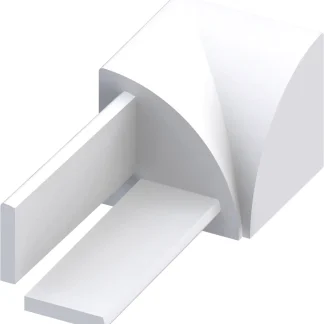 alfer Innenecken PVC glatt brillantweiß