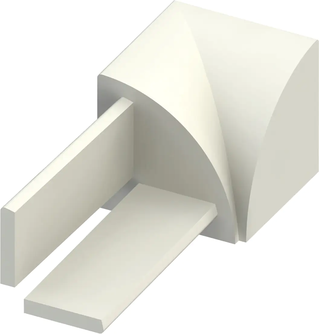 alfer Innenecken PVC glatt jasmin