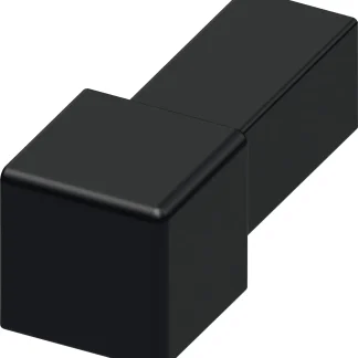 alfer Quadrat-Fliesenecke Aluminium eloxiert gebürstet schwarz