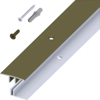 alfer Übergangs-Profil und Träger-Profil 1 m, 33 x 7 - 15 mm Alu  bronze