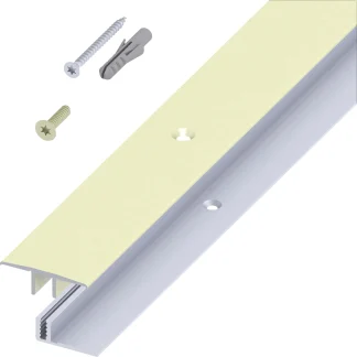 alfer Übergangs-Profil und Träger-Profil 2 m, 33 x 7 - 15 mm Alu champagn