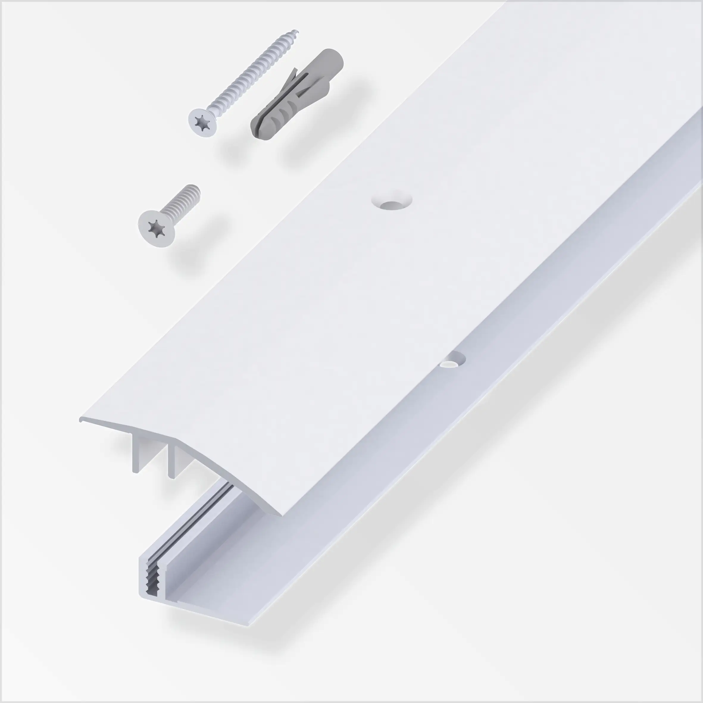 alfer Niveauausgleichs- Träger-Profil 1 m, 45 x 7 - 15 mm silber
