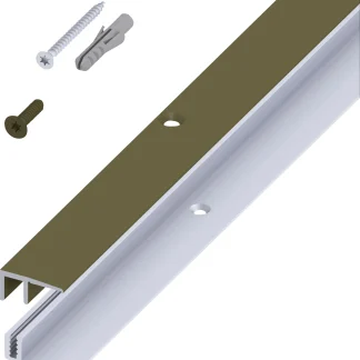 alfer Abschluss- + Träger- 1 m, 21 x 10.5 x 7 - 15 mm Alu eloxiert bronze