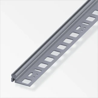 alfer Träger-Profil 1 m, 13.5 x 30 mm PVC (Kunststoff) glatt grau