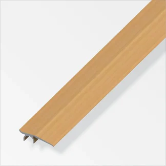 alfer Wandabschlussprofil 1 m, 32 mm Aluminium beschichtet sublimiert buche