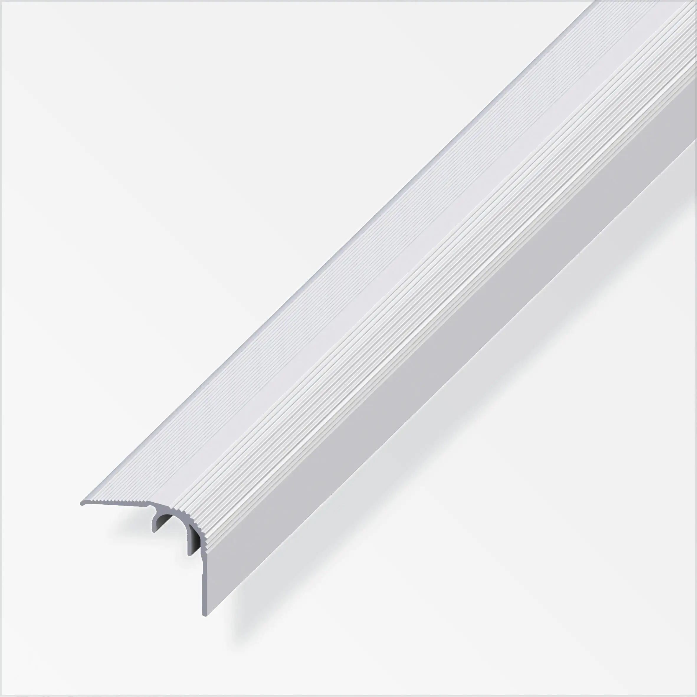 alfer Abschluss-Profil 1 m, 32 x 27 mm Aluminium eloxiert silber