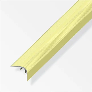 alfer Abschluss-Profil 1 m, 32 x 27 mm Aluminium eloxiert messing