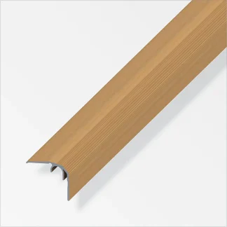alfer Abschlussprofil 1 m, 32 x 27 mm Alu beschichtet sublimiert buche