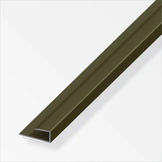 alfer Einfass-Profil 1 m, 15 x 9 mm Aluminium eloxiert bronze