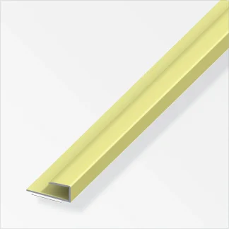 alfer Einfass-Profil 1 m, 15 x 7 mm Aluminium eloxiert messing