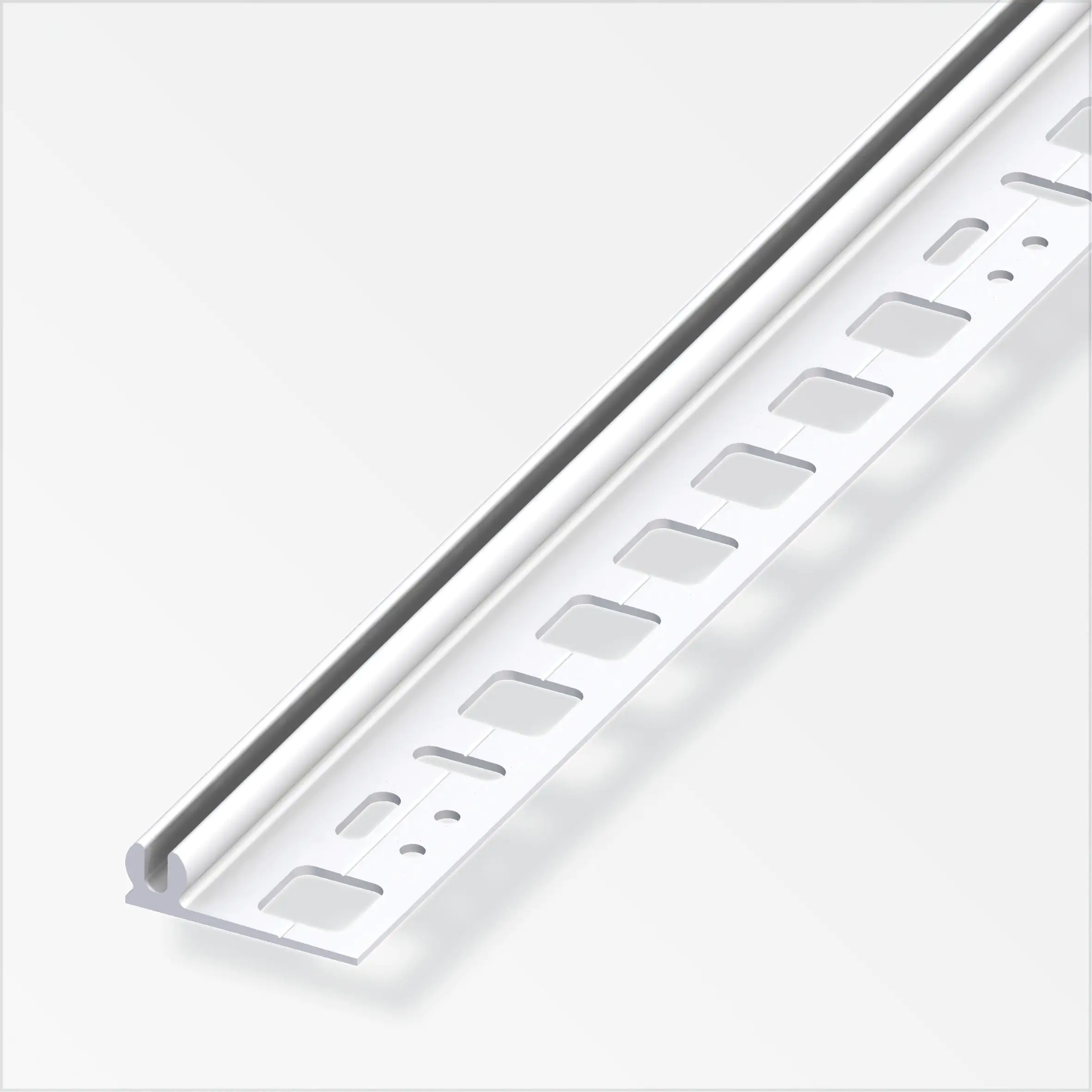 alfer Kunststoff-Träger-Profil + alfer®-fix 2 m, 8.5 x 30 mm weiss