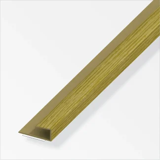 alfer Einfass-Profil 1 m, 15 x 9 mm PVC (Kunststoff) glatt eiche