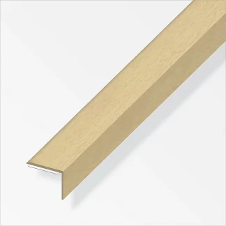 alfer Winkel-Abschluss-Profil 1 m, 25 x 8 mm PVC (Kunststoff) glatt buche