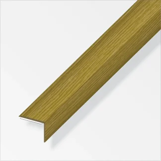 alfer Winkel-Abschluss-Profil 1 m, 25 x 18 mm PVC (Kunststoff) glatt eiche