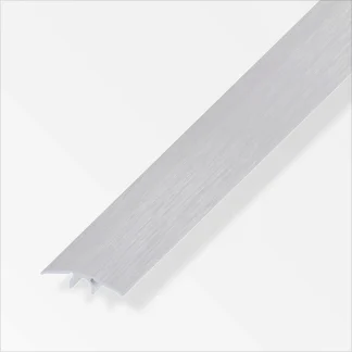 alfer Übergangs-Profil 1 m, 33 mm Aluminium eloxiert gebürstet grau, grau