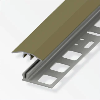 alfer Übergangs-Profil 1 m, 25 x 7 mm Aluminium eloxiert bronze