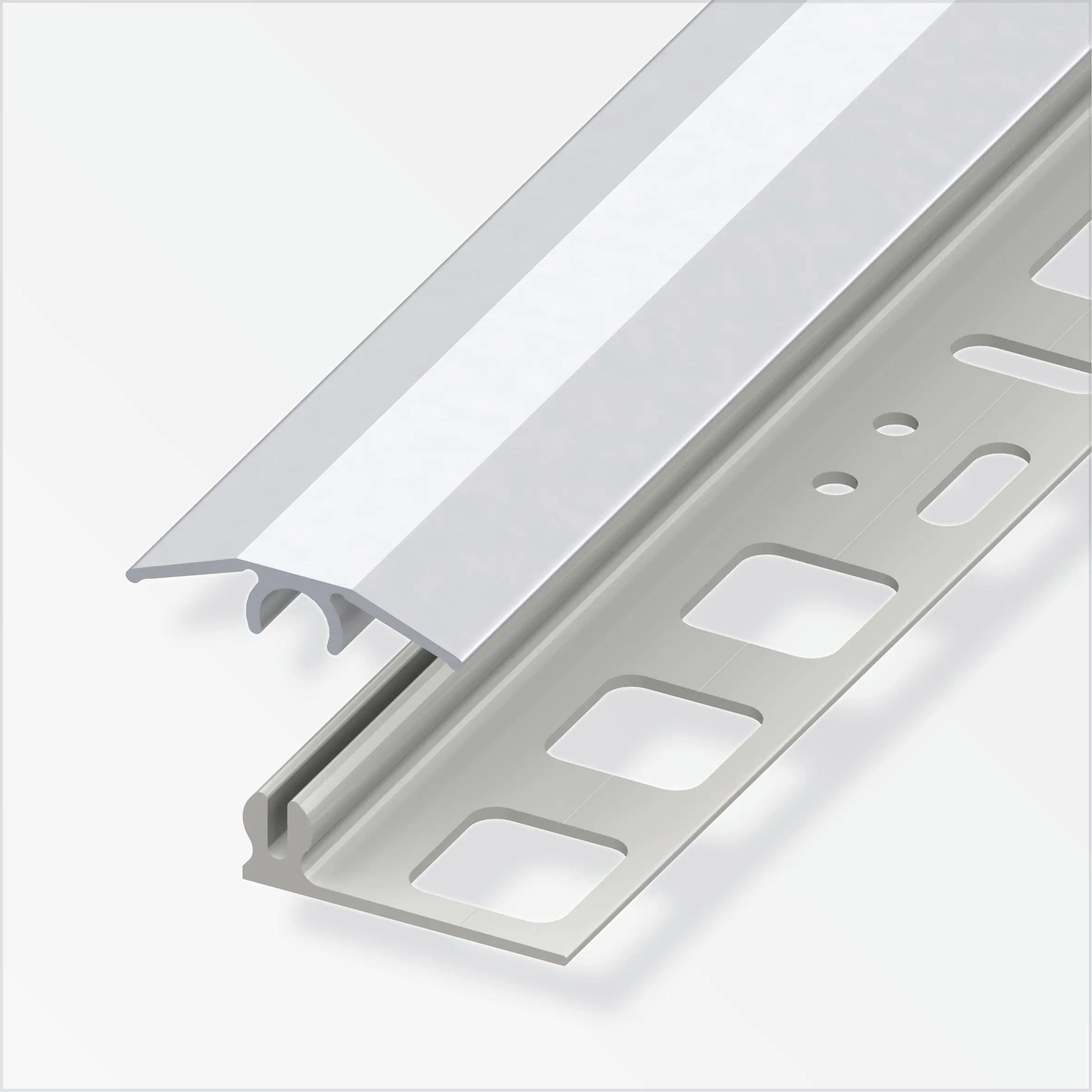 alfer Übergangs-Profil 2 m, 25 x 7 mm Aluminium eloxiert silber