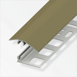 alfer Niveauausgleichs-Profil 2 m, 31 x 7 mm Aluminium eloxiert bronze