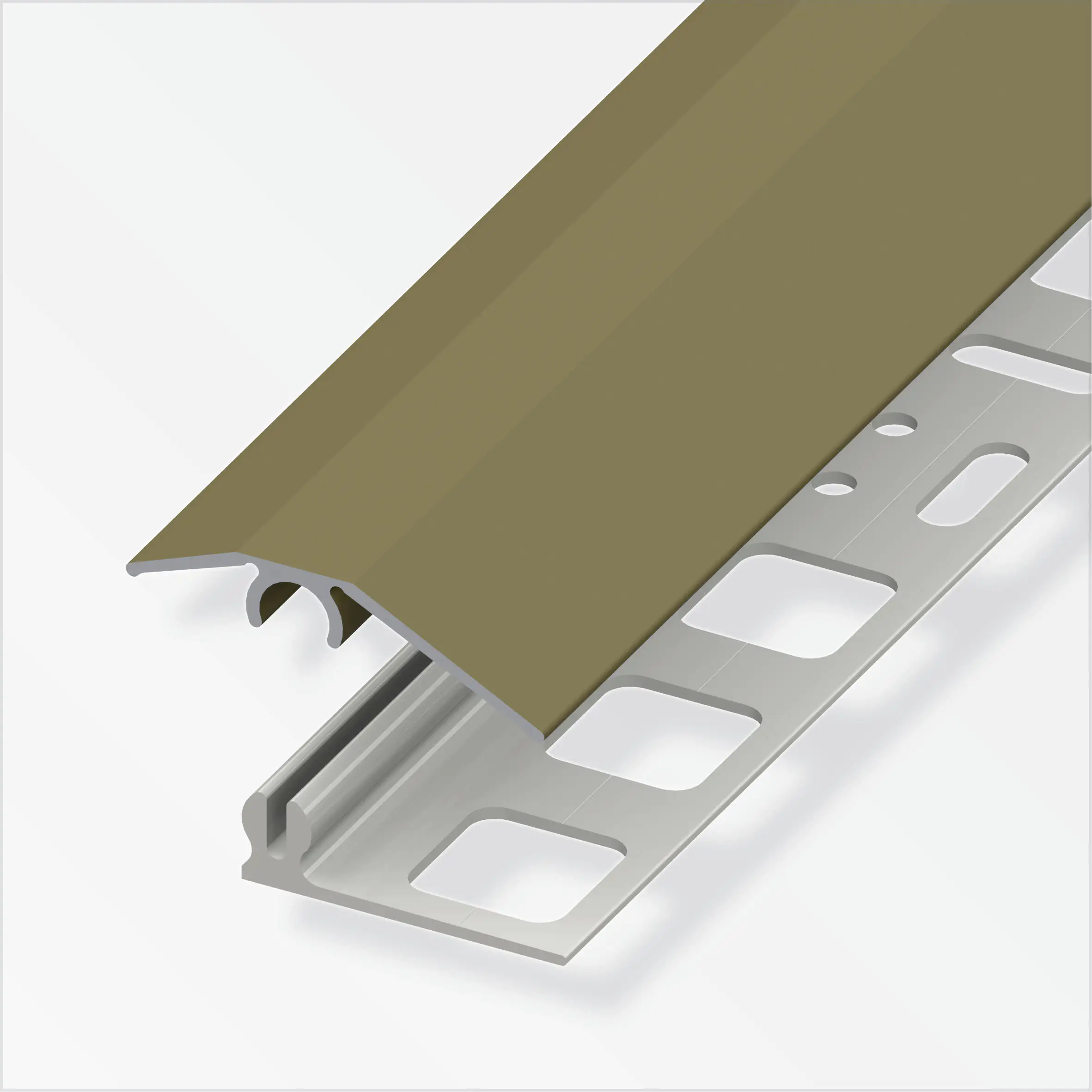 alfer Niveauausgleichs-Profil 2 m, 31 x 7 mm Aluminium eloxiert bronze