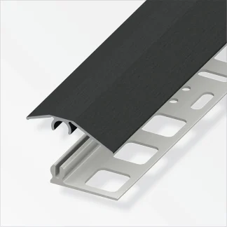 alfer Niveauausgleichs-Profil 2 m, 31 x 7 mm Alu eloxiert gebürstet schwarz