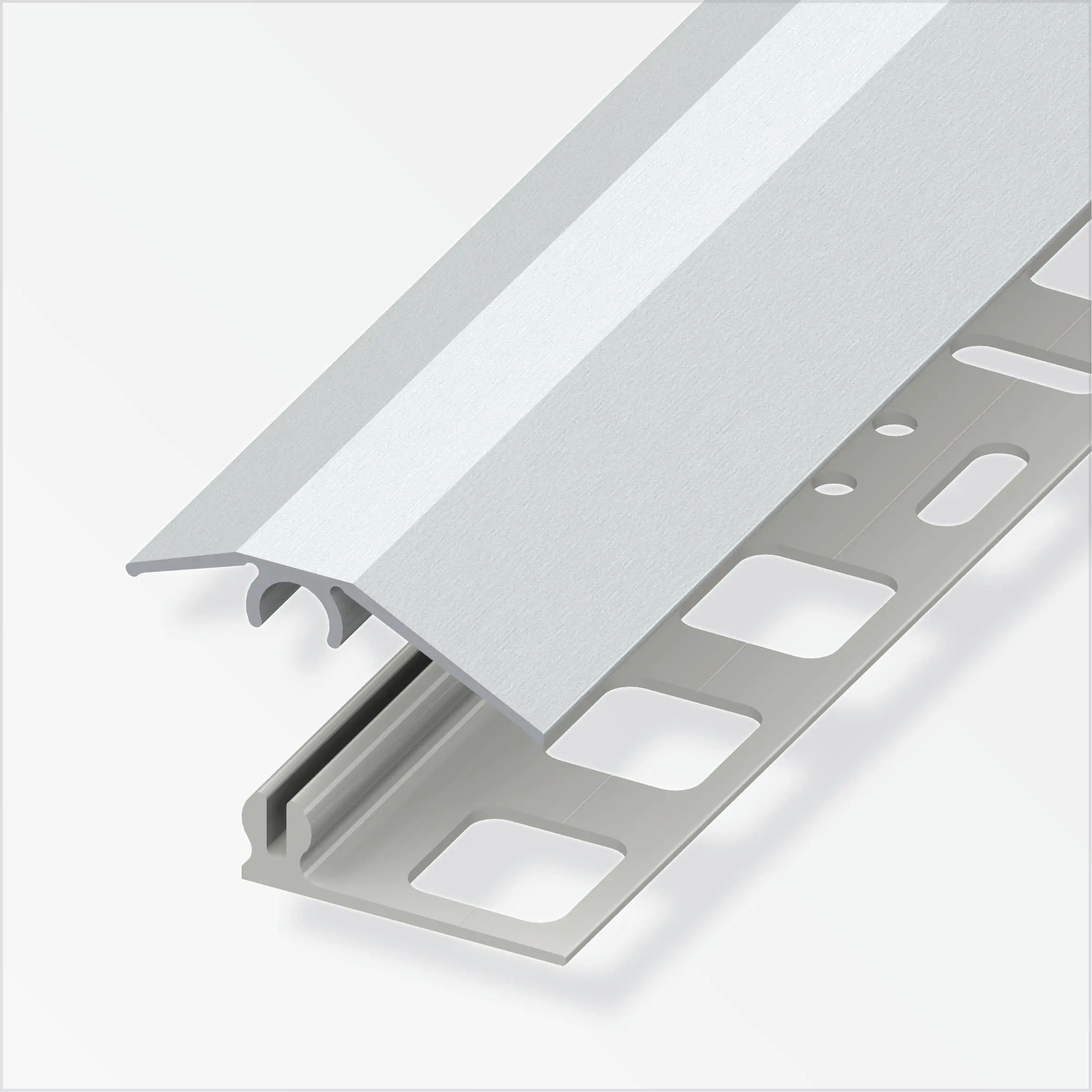 alfer Niveauausgleichs-Profil 2 m, 31 x 7 mm Alu eloxiert edelstahl optik