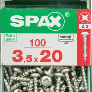 Spax Universalschrauben 3.5 x 20 mm TX 20 Rundkopf - 100 Stk.