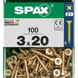 Spax Universalschrauben 3.0 x 20 mm PZ 1 - 100 Stk.