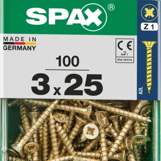 Spax Universalschrauben 3.0 x 25 mm PZ 1 - 100 Stk.
