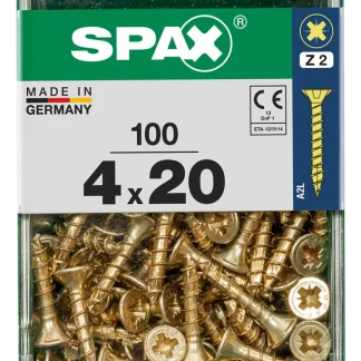 Spax Universalschrauben 4.0 x 20 mm PZ 2 - 100 Stk.