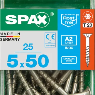 Spax Universalschrauben 5.0 x 50 mm TX 20 Senkkopf - 25 Stk.
