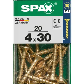 Spax Universalschrauben 4.0 x 30 mm PZ 2 - 20 Stk.
