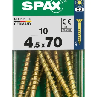 Spax Universalschrauben 4.5 x 70 mm PZ 2 - 10 Stk.