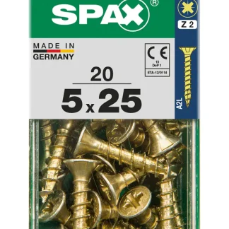 Spax Universalschrauben 5.0 x 25 mm PZ 2 - 20 Stk.