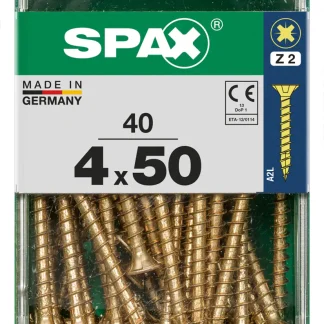 Spax Universalschrauben 4.0 x 50 mm PZ 2 - 40 Stk.