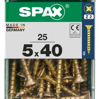 Spax Universalschrauben 5.0 x 40 mm PZ 2 - 25 Stk.