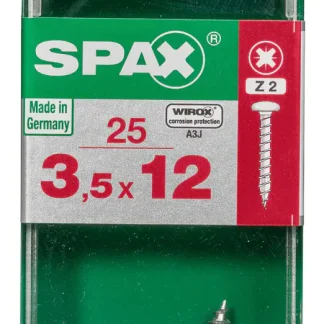 Spax Universalschrauben 3.5 x 12 mm TX 20 Rundkopf - 25 Stk.