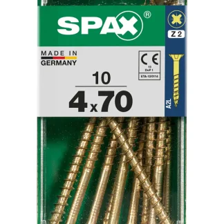 Spax Universalschrauben 4.0 x 70 mm PZ 2 - 10 Stk.