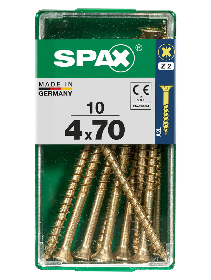 Spax Universalschrauben 4.0 x 70 mm PZ 2 - 10 Stk.