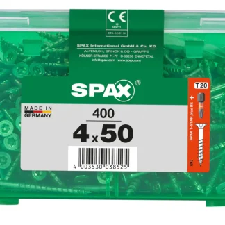 Spax Universalschrauben 4.0 x 50 mm TX 20 Senkkopf - 400 Stk.