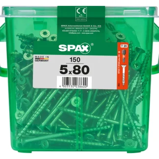 Spax Universalschrauben 5.0 x 80 mm TX 20 Senkkopf - 150 Stk.