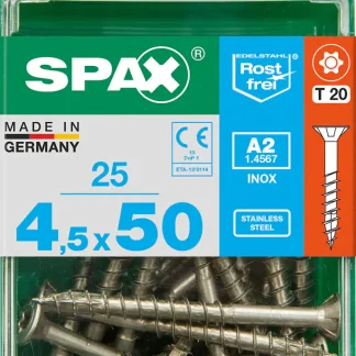 Spax Universalschrauben 4.5 x 50 mm TX 20 - 25 Stk.