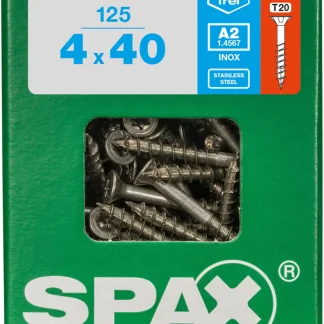 Spax Universalschrauben 4.0 x 40 mm TX 20 Senkkopf - 125 Stk.