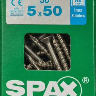 Spax Universalschrauben 5.0 x 50 mm TX 20 Senkkopf - 50 Stk.