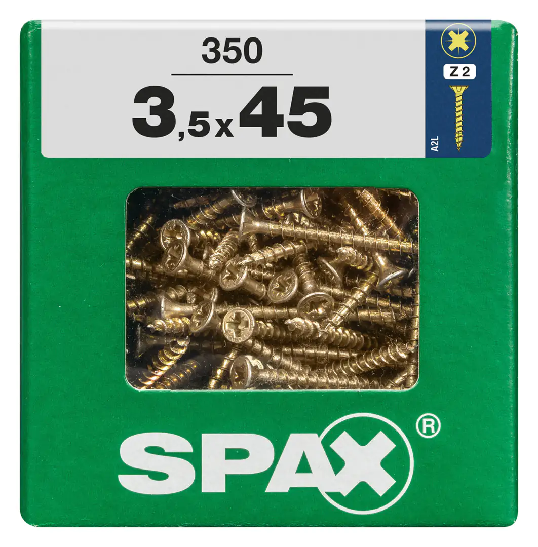 Spax Universalschrauben 3.5 x 45 mm PZ 2 - 350 Stk.