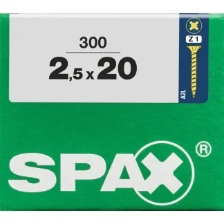 Spax Universalschrauben 2.5 x 20 mm PZ 1 - 300 Stk.