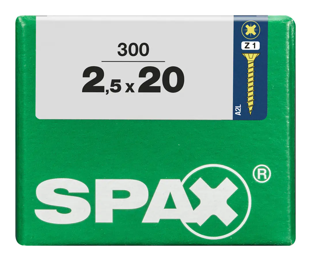Spax Universalschrauben 2.5 x 20 mm PZ 1 - 300 Stk.