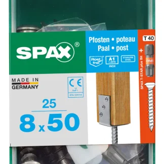 Spax Pfostenschrauben 8.0 x 50 mm TX 40 - 25 Stk.