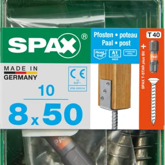 Spax Pfostenschrauben 8.0 x 50 mm TX 40 - 10 Stk.