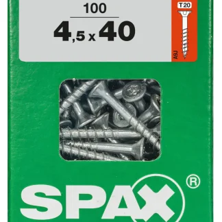Spax Universalschrauben 4.5 x 40 mm TX 20 Senkkopf - 100 Stk.