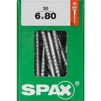 Spax Universalschrauben 6.0 x 80 mm TX 30 Senkkopf - 30 Stk.